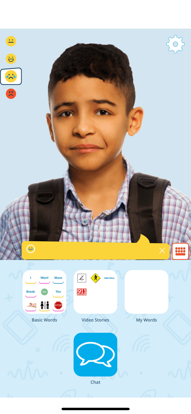 Avatar showing sad expression