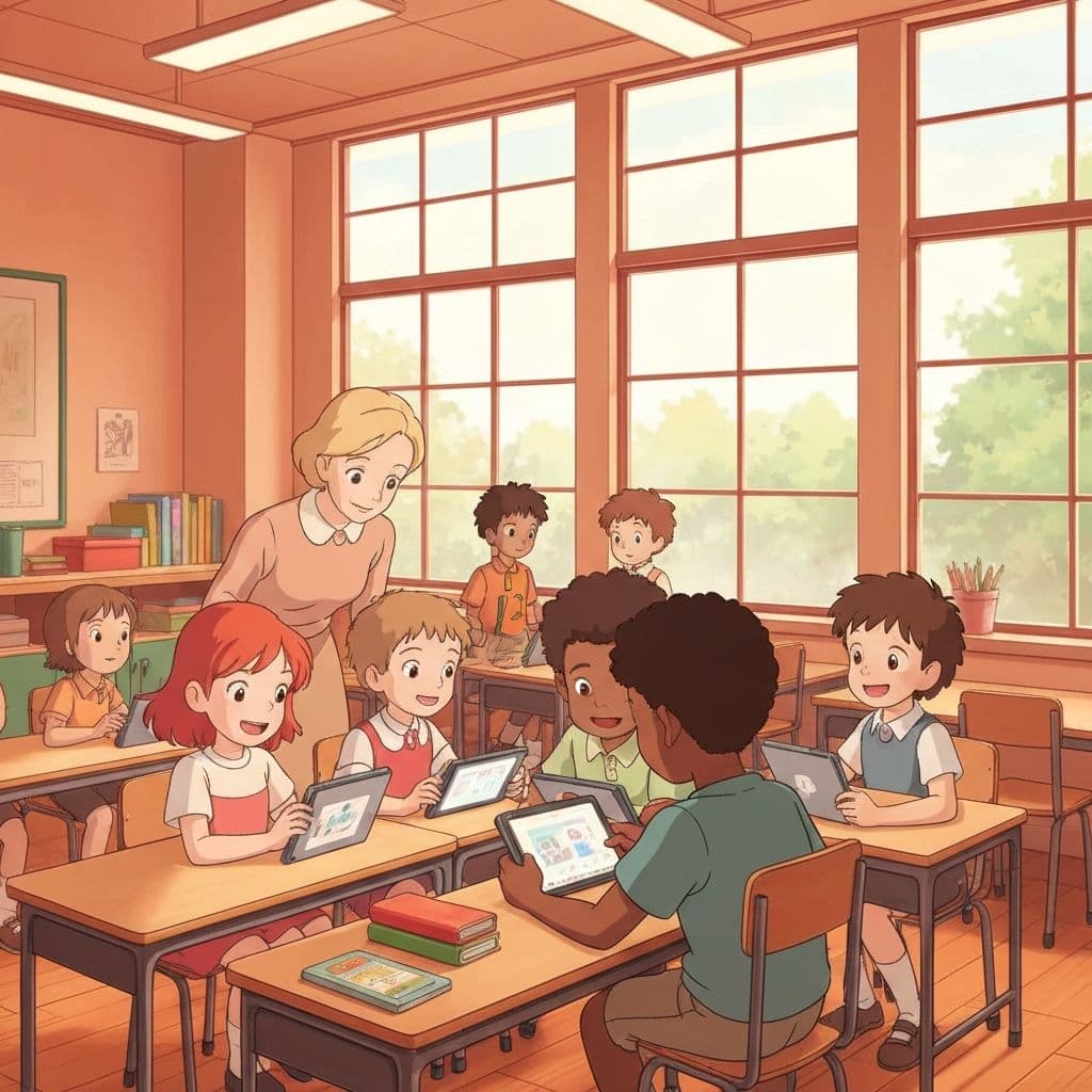 Inclusive classroom with students using InnerVoice