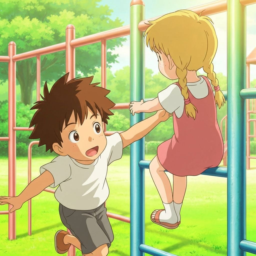 Child asking for help - visual story example