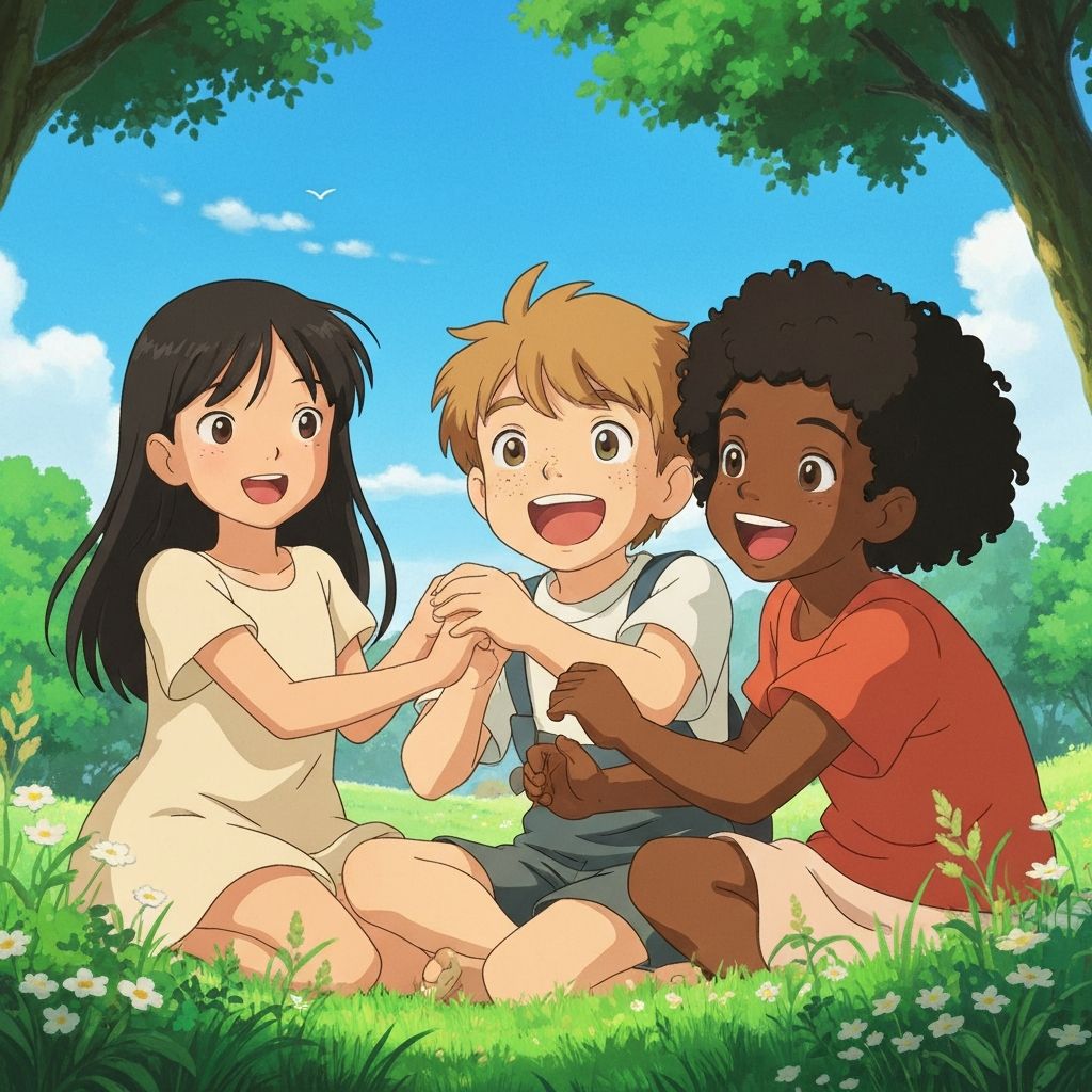 Children communicating and playing together