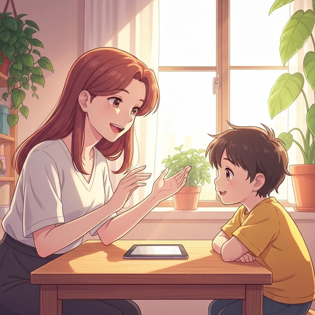 Child practicing communication with patient avatar assistant