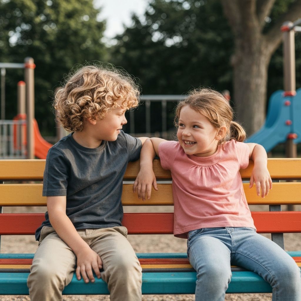 Child talking to friend