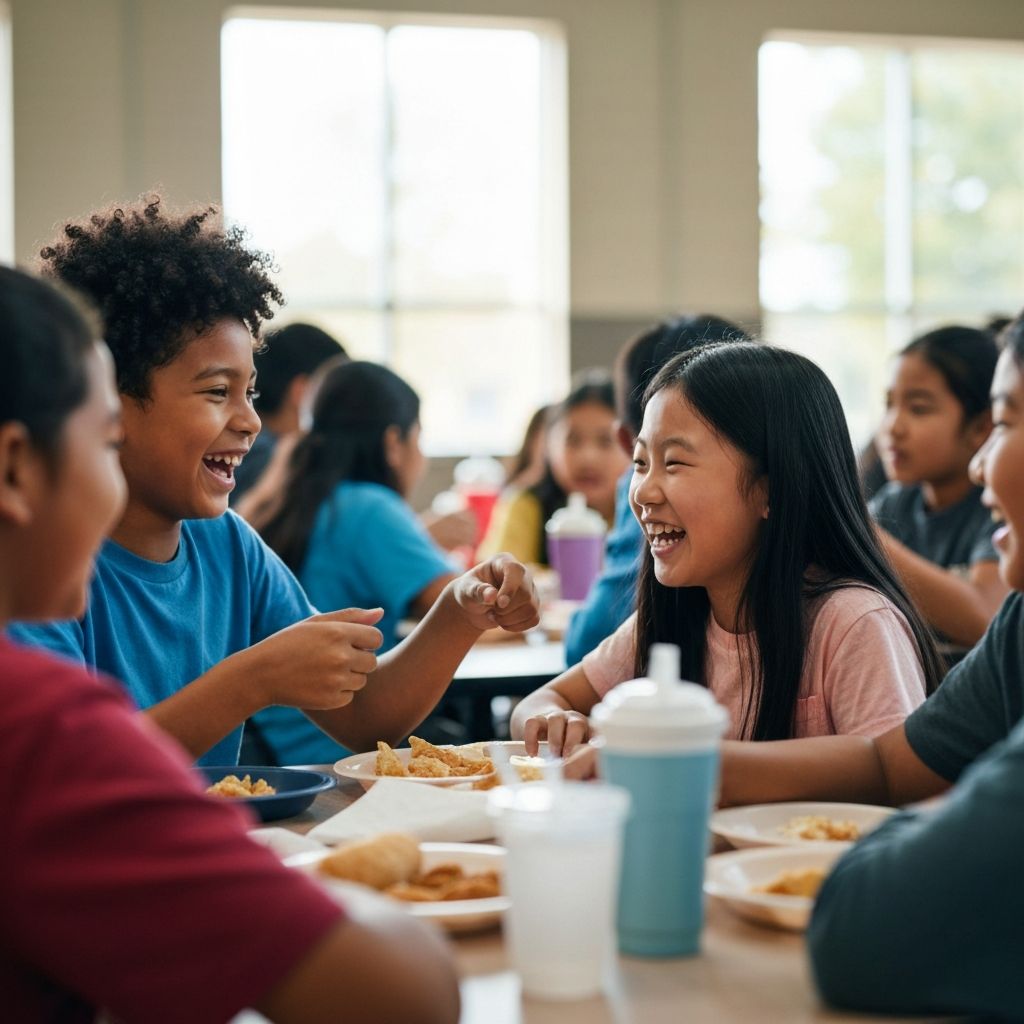 Children naturally communicating and laughing together